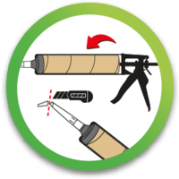 Anleitung Schritt 4: Verarbeitung mit handelsüblicher Kartuschenpistole