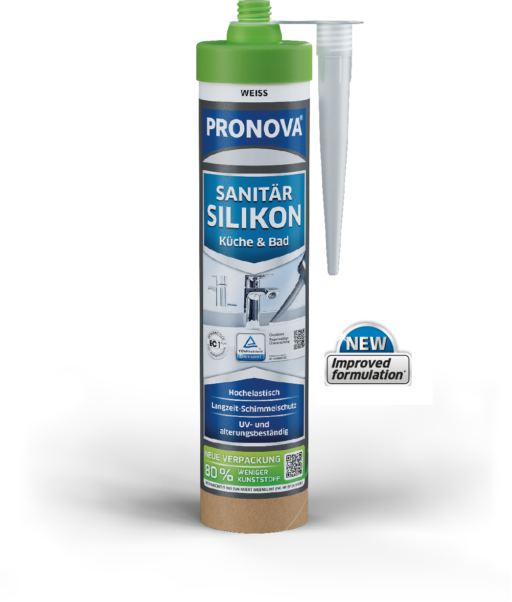 Pronova ECO Sanitary Silicone in the new Pronova paper cartridge